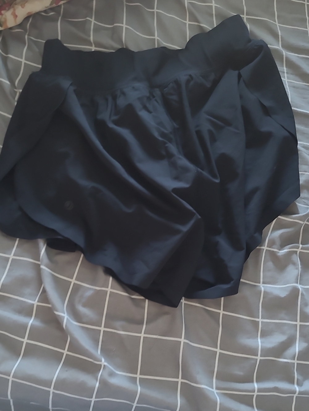 CRZ YOGA Black Athletic Skort with Built-In Shorts
